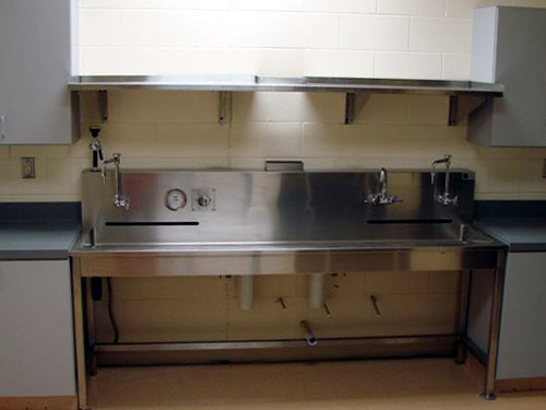 High Res image of Stainless Steel Tray Processing Sink