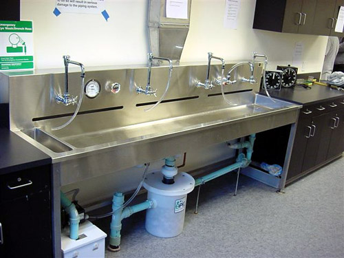 High Res image of Stainless Steel Tray Processing Sink